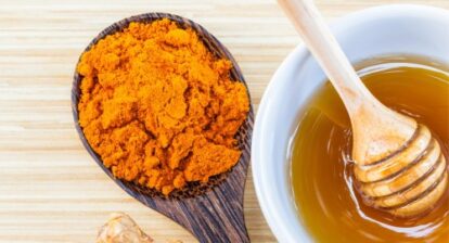 this is an image of tumeric and honey